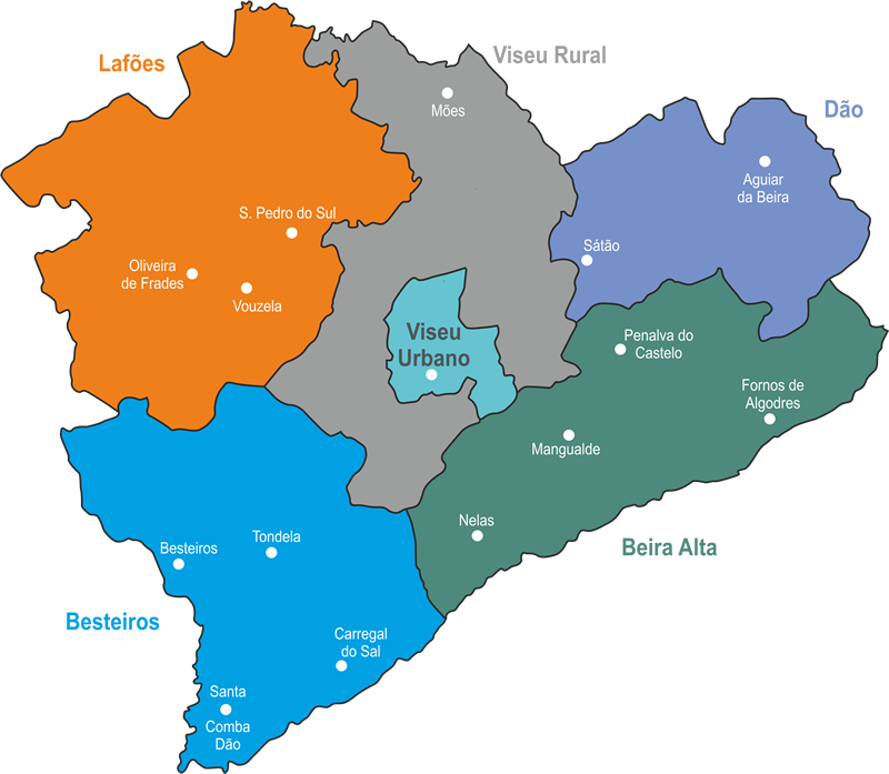 Mapa da Diocese de Viseu